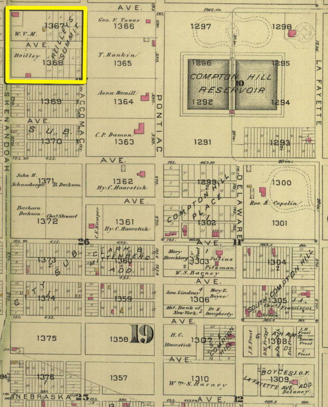 Compton Heights, 1883 St. Louis Atlas