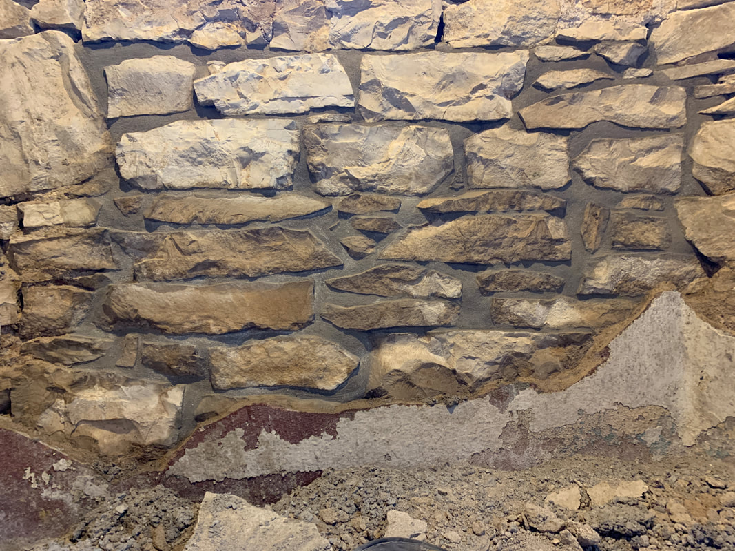 Repointed limestone